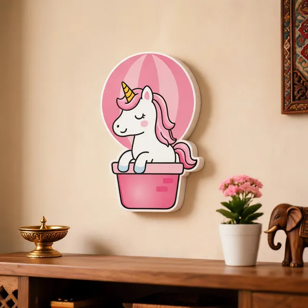 Pink_And_White__Wood_Wall_Plaque_For_Children'S_Room,_Nursery