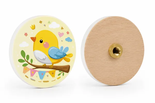Multicolor__Wood_Knob_For_Children'S_Room,_Nursery,_Bedroom_Wardrobes,_Cabinets