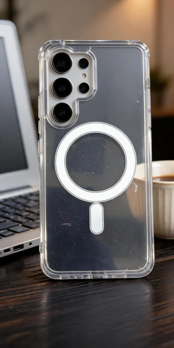 Clear_Magnetic_Ring_Phone_Case_For_Samsung_S25_Ultra