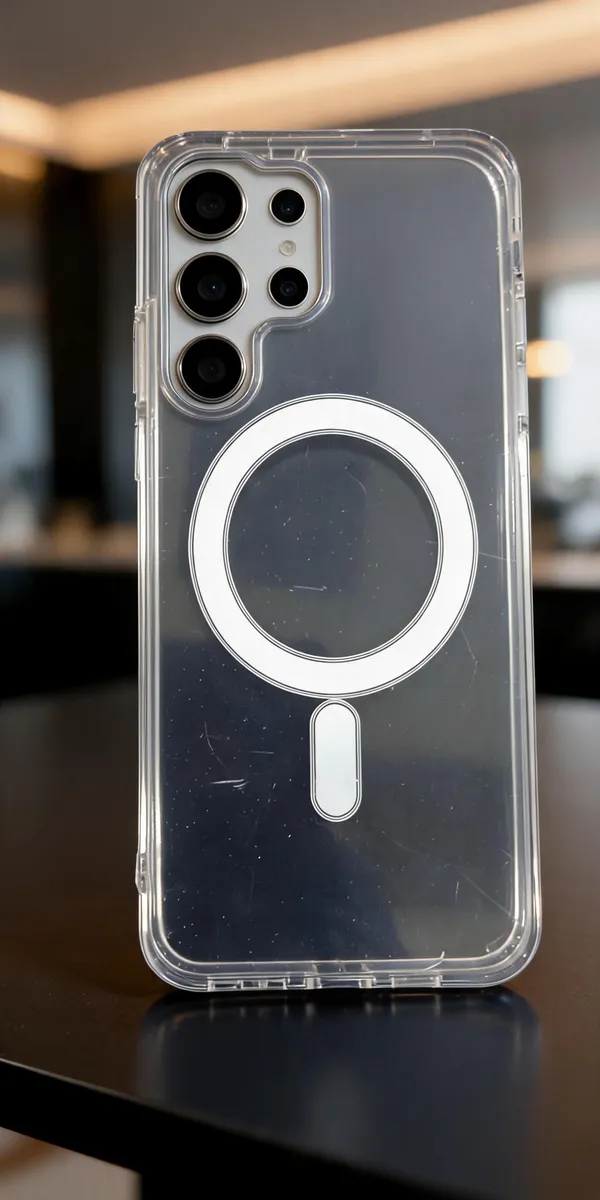 Clear_Magnetic_Ring_Phone_Case_For_Samsung_S25_Ultra