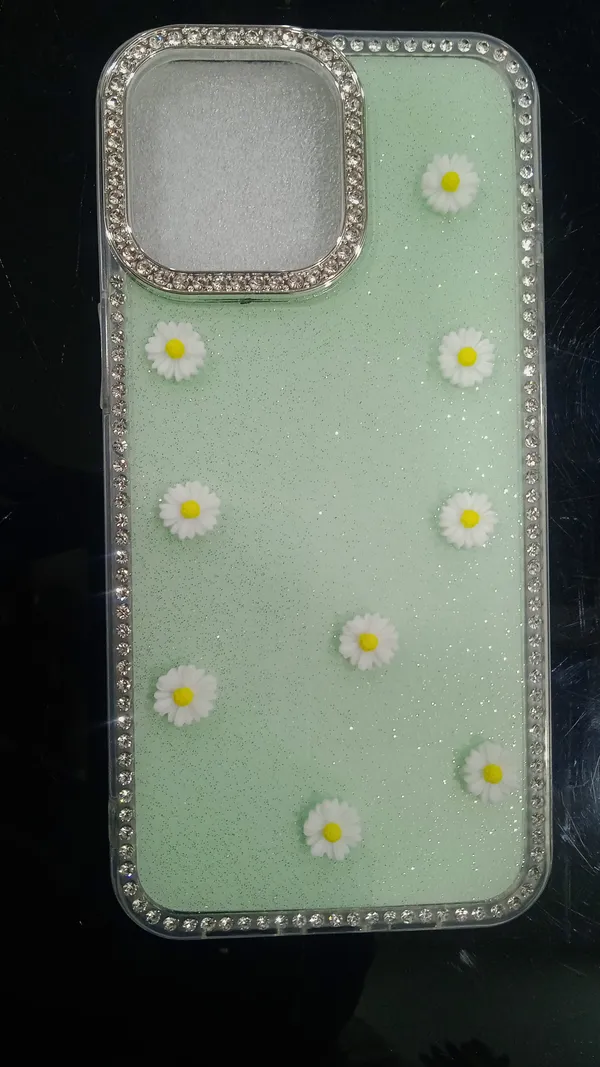 Mint_Green_Daisy_Rhinestone_Phone_Case_For_Iphone_15_Pro_Max