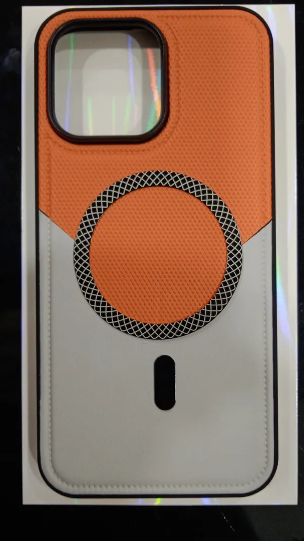 Orange_White_Ring_Design_Acrylic_Phone_Case_For_iPhone_16_Pro_Max