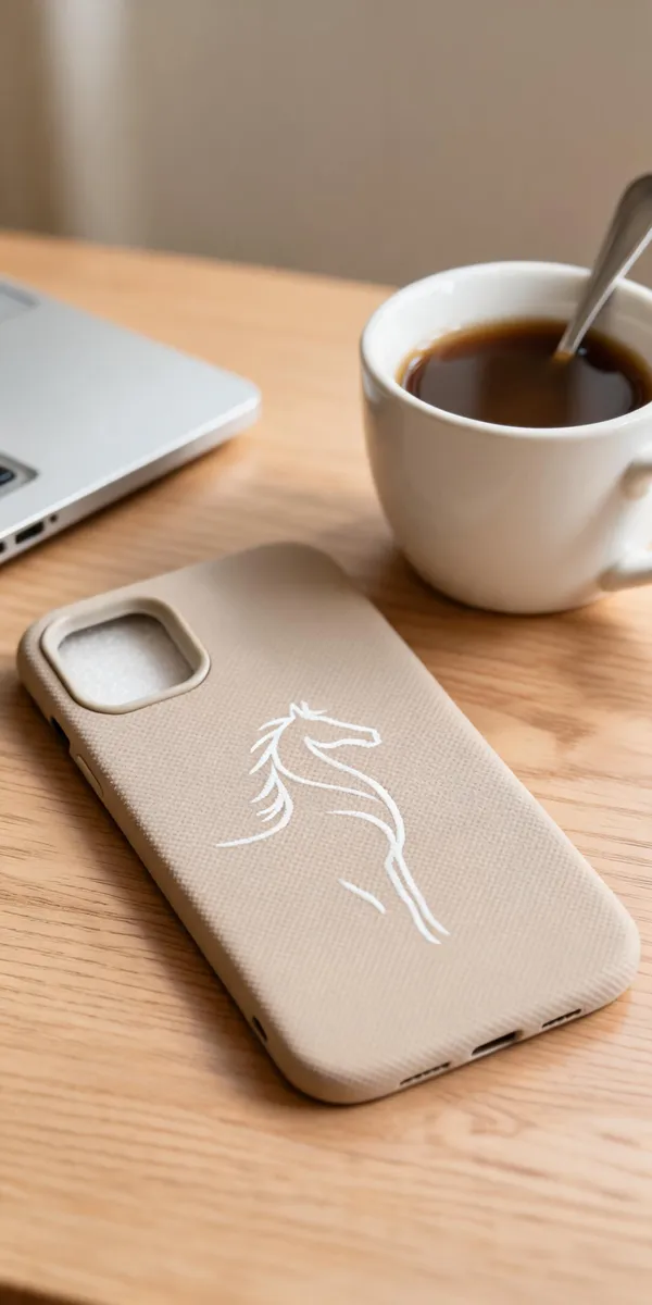 Beige_Textured_Horse_Design_Phone_Case_For_Iphone_11