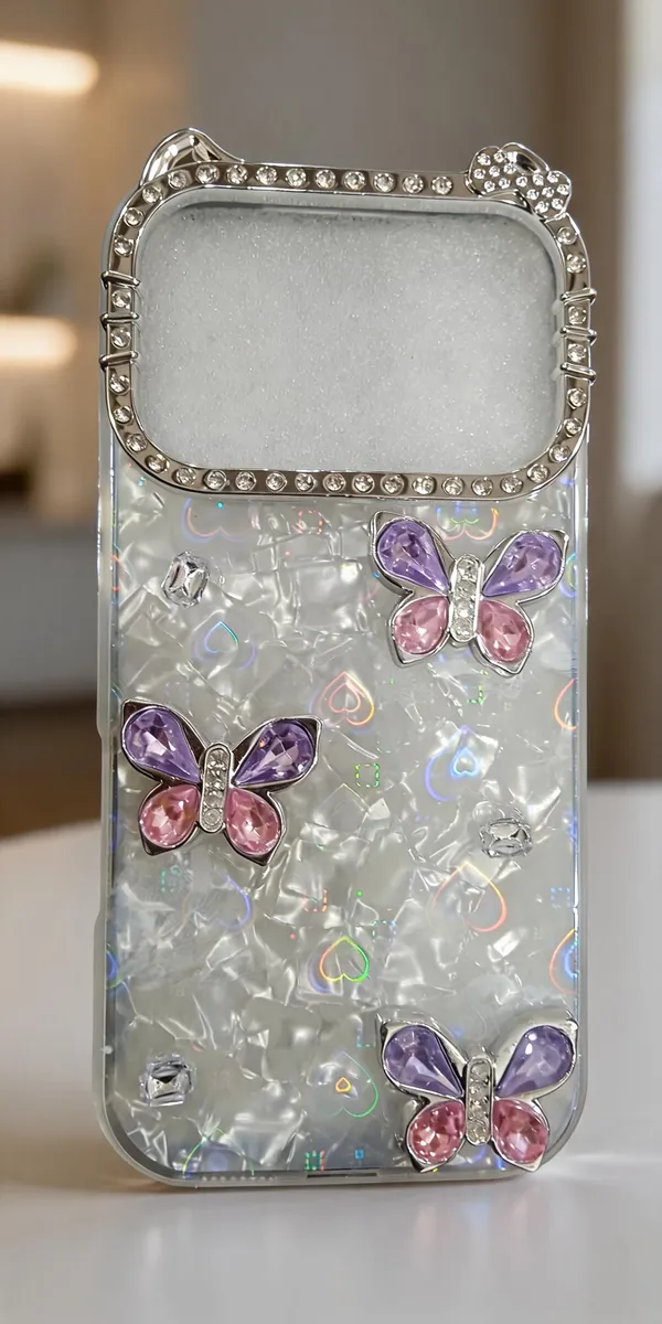 Clear_Butterfly_Rhinestone_Phone_Case_For_Iphone_17_Pro