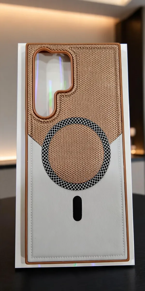 Brown_Textured_Camera_Cutout_Acrylic_Phone_Case_Samsung_S23_Ultra