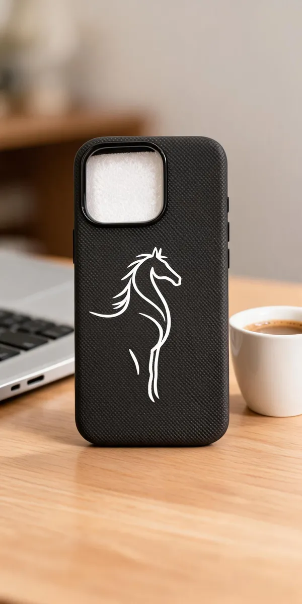 Black_Horse_Design_Acrylic_Phone_Case_For_Iphone_16_Pro