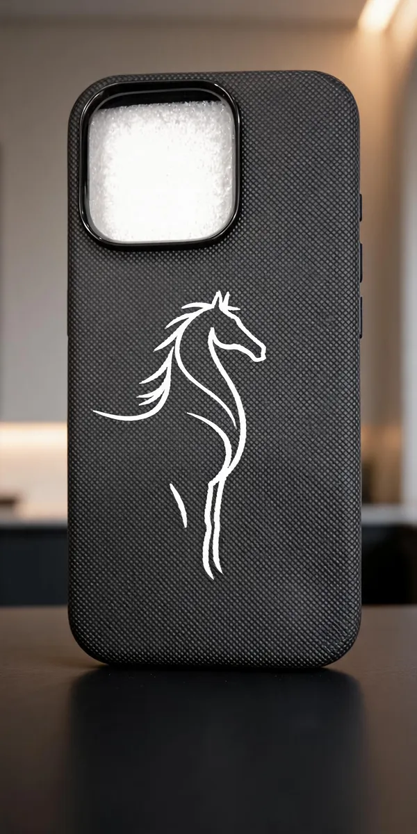 Black_Horse_Design_Acrylic_Phone_Case_For_Iphone_16_Pro