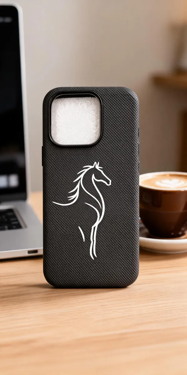 Black_Textured_Horse_Print_Phone_Case_For_Iphone_14_Pro_Max