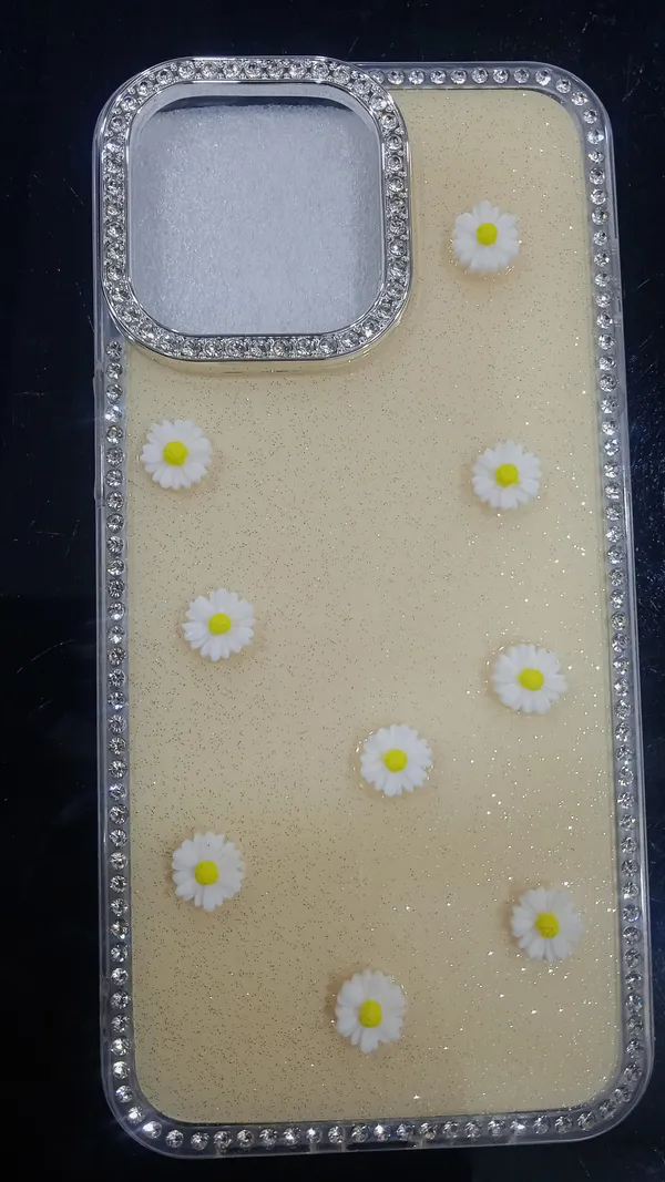 Sia_Yellow_Glitter_Daisy_Rhinestone_Case_For_Iphone_15_Pro_Max
