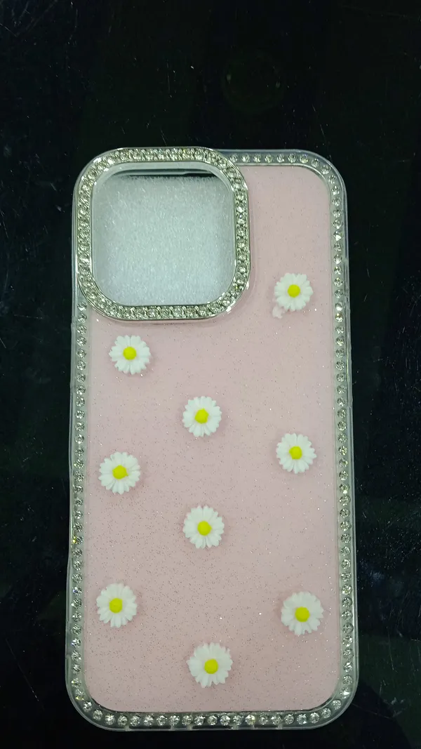 Pink_Floral_Rhinestone_Phone_Case_For_Iphone_16_Pro