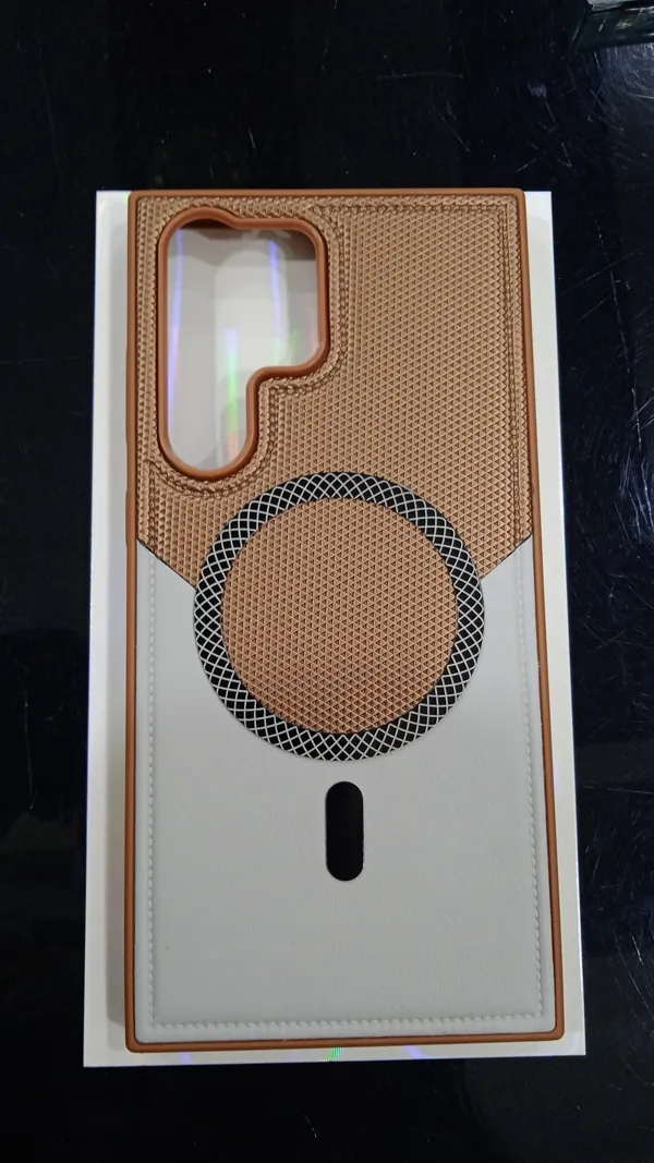 Brown_Textured_Camera_Cutout_Acrylic_Phone_Case_Samsung_S23_Ultra