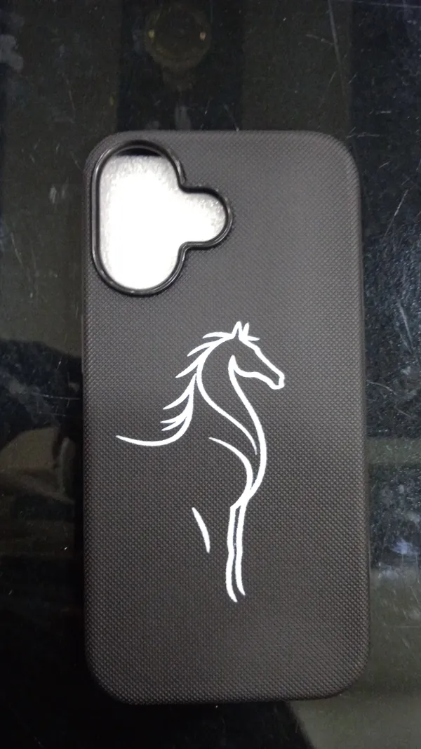 Black_Textured_Horse_Print_Acrylic_Phone_Case_For_Iphone_16_