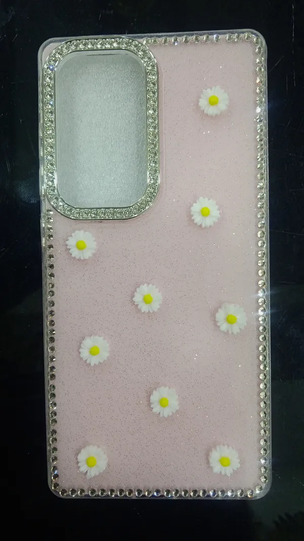Sia_Pink_Floral_Rhinestone_Phone_Case_For_Samsung_S25_Ultra
