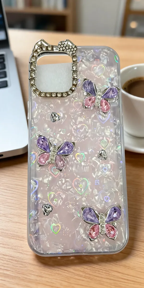 Butterfly_Rhinestone_Acrylic_Phone_Case_For_Iphone_12