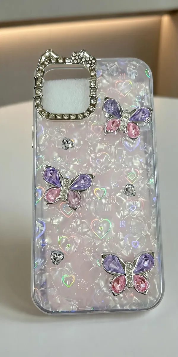 Butterfly_Rhinestone_Acrylic_Phone_Case_For_Iphone_12