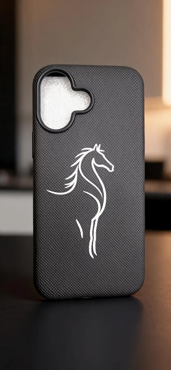 Sia_Black_Horse_Print_Textured_Phone_Case_For_Iphone_16