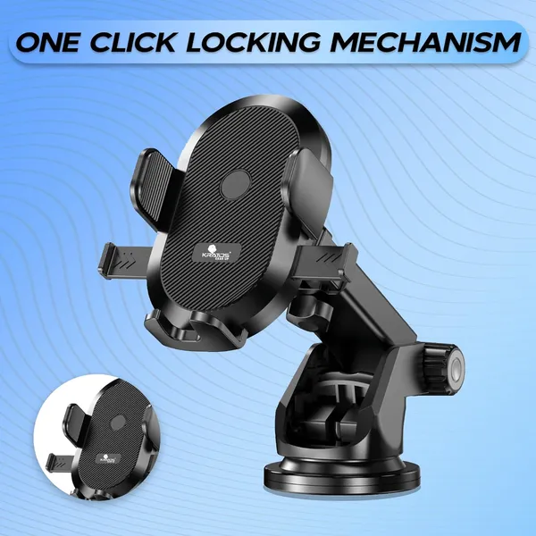 Black_One-Click_Locking_Car_Phone_Holder_Adjustable_Mount