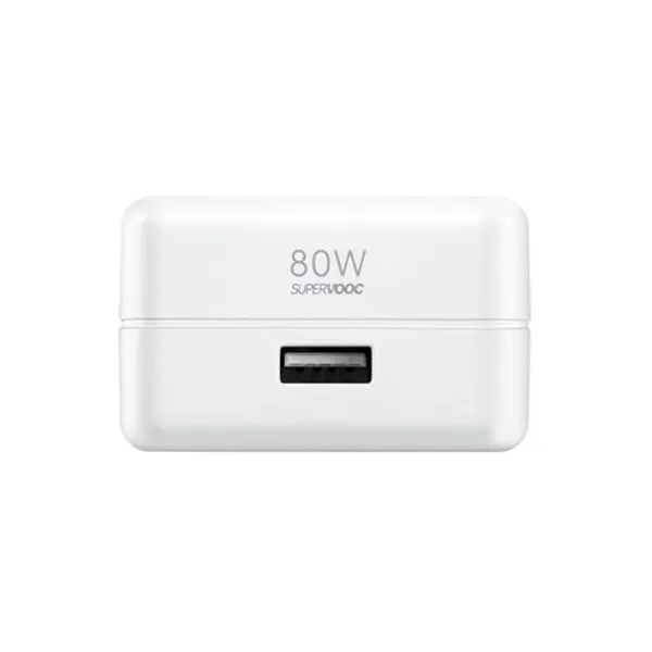 White_80W_Supervooc_Usb_Power_Adapter