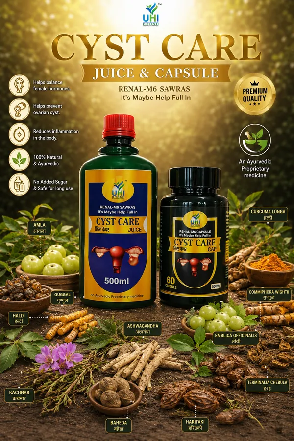 Cyst_Care_Ayurvedic_Juice_&_Capsules_Women's_Health_Combo_Set_Of_2