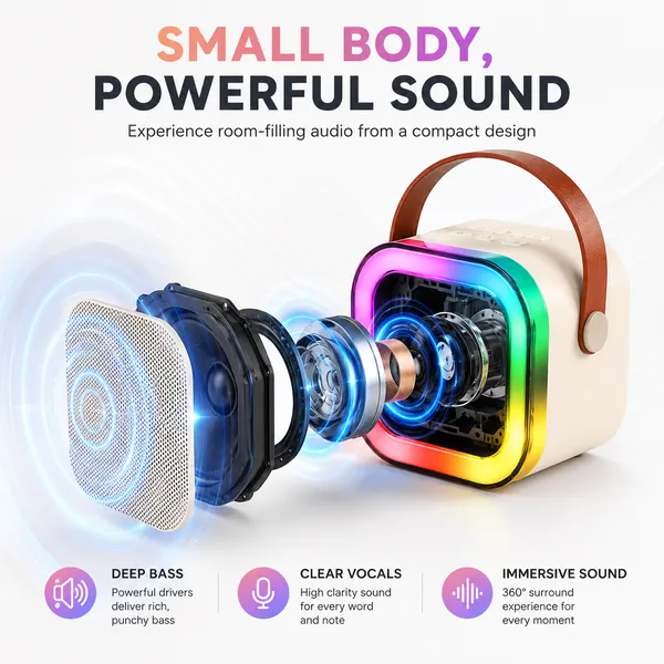 Portable_Bluetooth_Karaoke_Speaker_with_2_Wireless_Mics_For_Kids