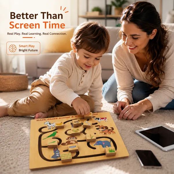 Wooden_Maze_Chase_Game_For_Kids_-_Chase_Animal_And_their_Food