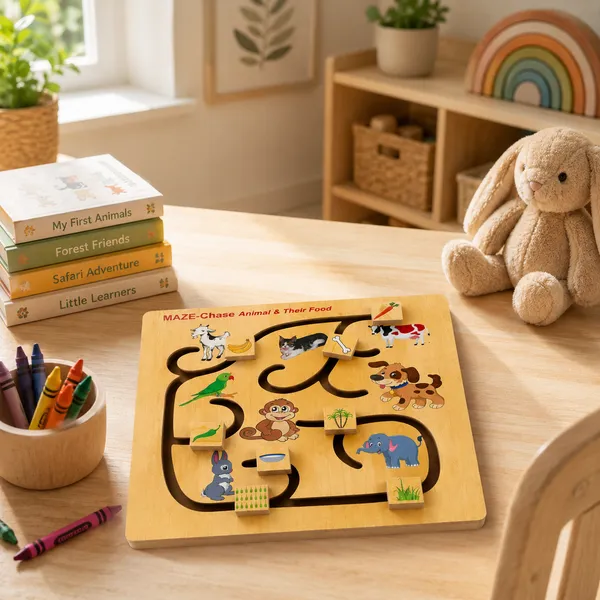 Wooden_Maze_Chase_Game_For_Kids_-_Chase_Animal_And_their_Food