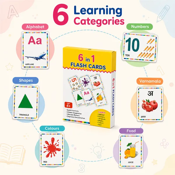 6_in_1_Flash_Card_Multicolor_Paper_Cardstock_Flash_Cards_Set_For_Kids