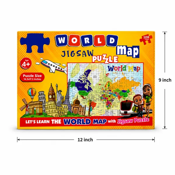World_Map_108__Pieces_Cardboard_Jigsaw_Puzzle_For_Kids