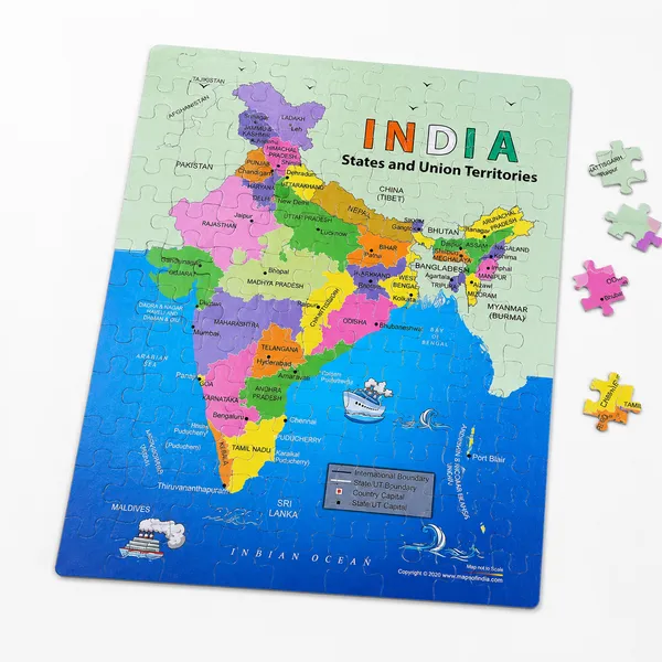 India_And_World_Map_108_Pieces_Jigsaw_Puzzle__(Pack_Of_2_)