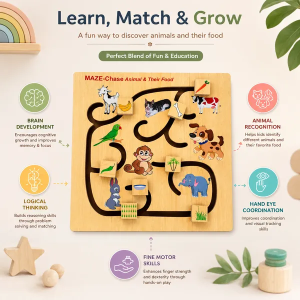 Wooden_Maze_Chase_Game_For_Kids_-_Chase_Animal_And_their_Food
