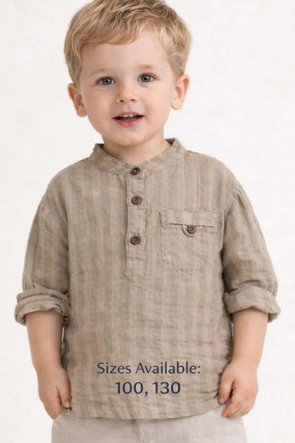 Beige_Premium_And_Elegant_Linen_Muslin_Shirt_For_Boys