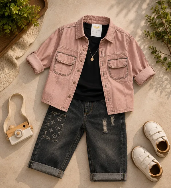 Pink_And_Black_Premium_And_Elegant_Cotton_And_Denim_2_Pc_Set_For_Boys