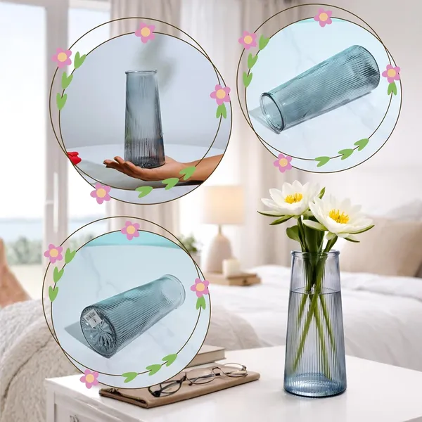 Glass_Ribbed_Premium_Vase_For_Home_Decor