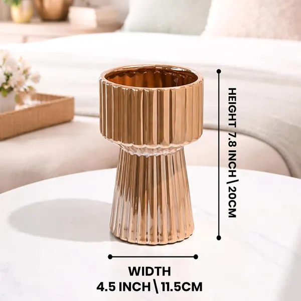 Ceramic_Ribbed_Pedestal_Premium_Vase_For_Home_Decor