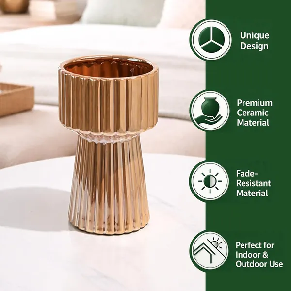 Ceramic_Ribbed_Pedestal_Premium_Vase_For_Home_Decor