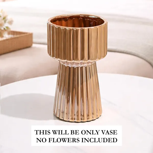 Ceramic_Ribbed_Pedestal_Premium_Vase_For_Home_Decor