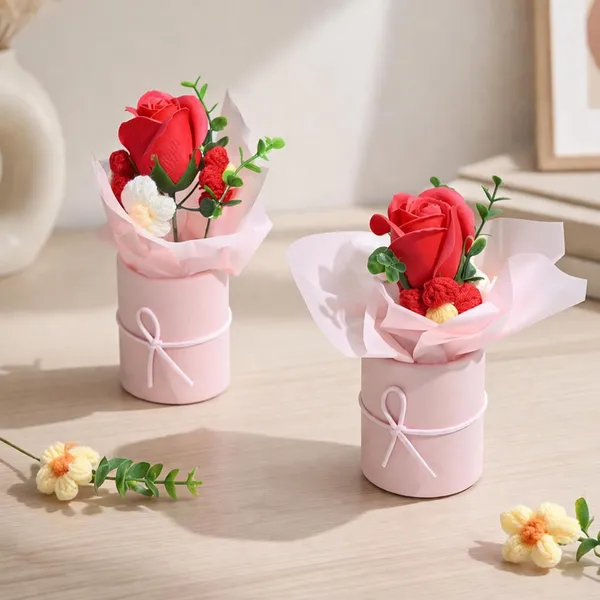 Artificial_Rose_And_Daisy_Flower_Bouquet_In_Box_For_Home_Decor