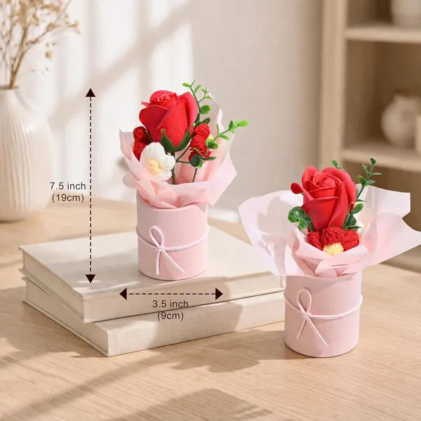 Artificial_Rose_And_Daisy_Flower_Bouquet_In_Box_For_Home_Decor