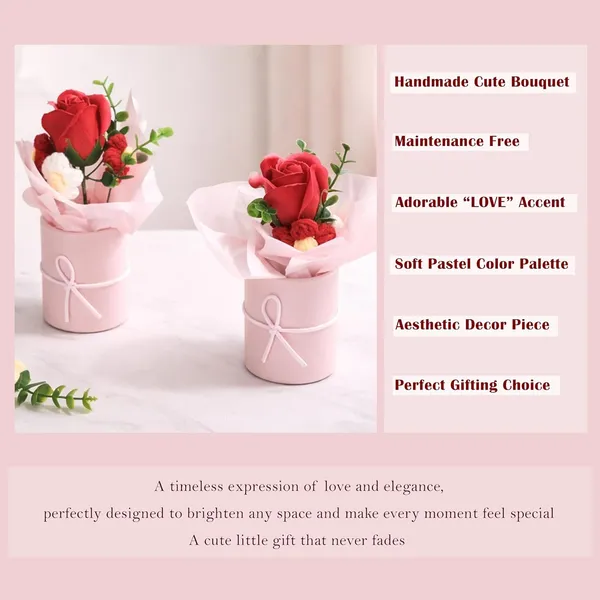 Artificial_Rose_And_Daisy_Flower_Bouquet_In_Box_For_Home_Decor