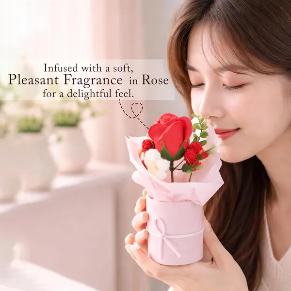 Artificial_Rose_And_Daisy_Flower_Bouquet_In_Box_For_Home_Decor