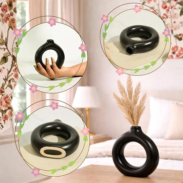 Ceramic_Donut_Premium_Vase_For_Home_Decor
