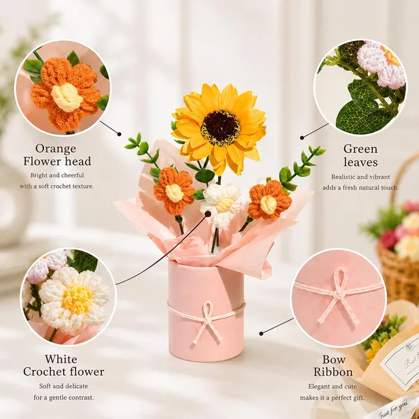Crochet_Flower_Bouquet_With_Pot_For_Home_Decor