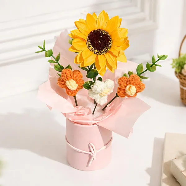 Crochet_Flower_Bouquet_With_Pot_For_Home_Decor