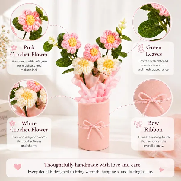 Crochet_Flower_Bouquet_With_Pot_For_Home_Decor