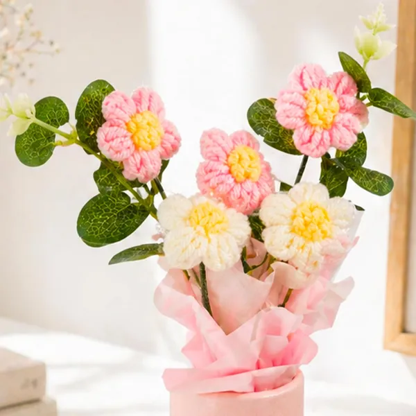 Crochet_Flower_Bouquet_With_Pot_For_Home_Decor