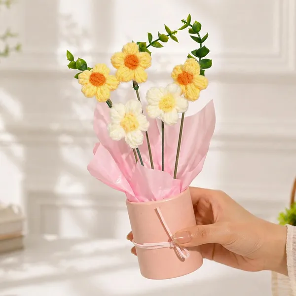 Crochet_Flower_Bouquet_With_Pot_For_Home_Decor