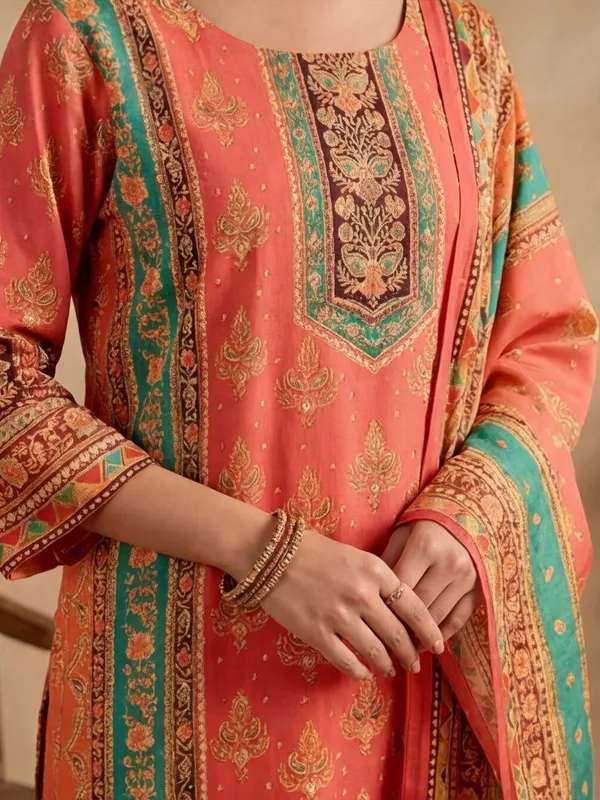 Orange_Printed_Straight_Kurta_Set_for_Women