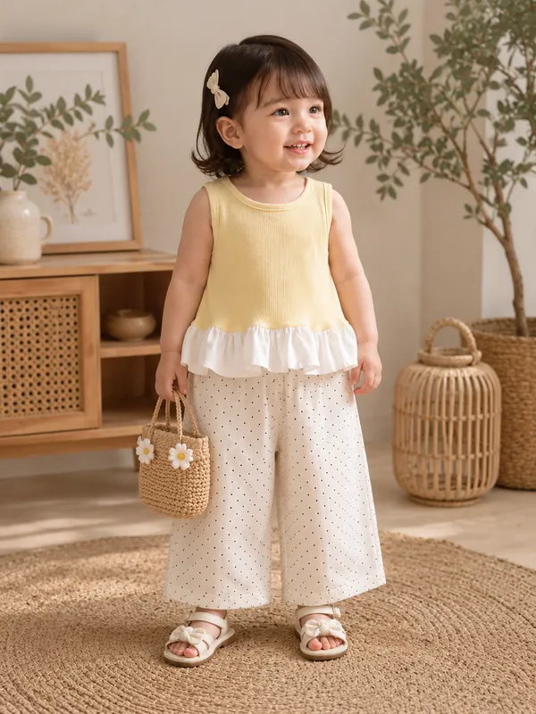 Yellow_And_White_Premium_And_Elegant_Poly_Cotton_Co-Ord_Set_For_Girls