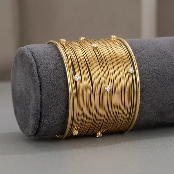Gold-Plated_Bracelet_Multi-Wire_Statement_Cuff