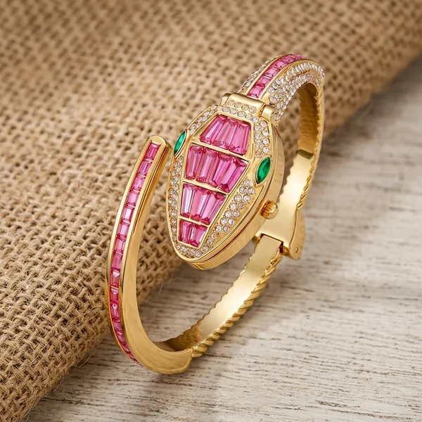 Gold_Plated_Bracelet_Serpent_Head_Design